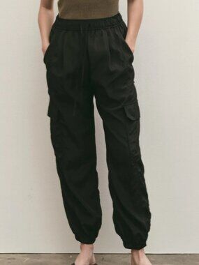 Mijeong Park Lightweight Silky Cargo pants – Black size L